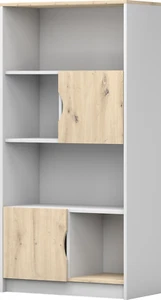 Hohes Regal JOY I 02, Breite: 80 cm, Farbe: WEIß/ARTISAN EICHE - Bild 1 von 6