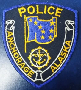 PARCHE DE HOMBRO DE POLICÍA DE ANCLAJE VINTAGE, ALASKA CUTEDGE - Imagen 1 de 2