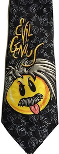 EVIL GENIUS NECKTIE NEW TIE SCIENCE STUDENT TEACHER E=MC2 SCHOOL IT LAB WORKER - Picture 1 of 1