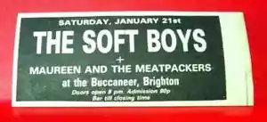The Soft Boys Brighton Gig Vintage ORIGINAL 1978 Press/Magazine ADVERT 4"x 1.5" - Imagen 1 de 3