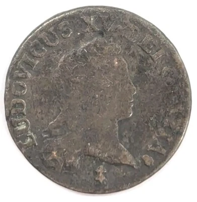 1720-S French American Colonies 6 Deniers, Pictured In Red Book John Law #639 - Image 1 of 2