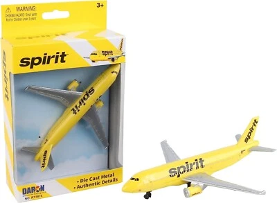 5.75 Inch Airbus A320 Spirit Airlines Diecast Model APPROX 1/257 Scale - Image 1 of 4
