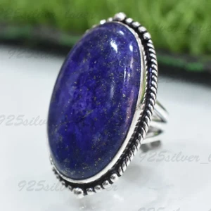 Lapis Lazuli Gemstone 925 Sterling Silver Handmade Ring Anniversary Ring HM2774