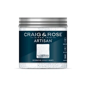 Craig & Rose Artisan Glitter Glaze Starlight Silver 300ml - Picture 1 of 4