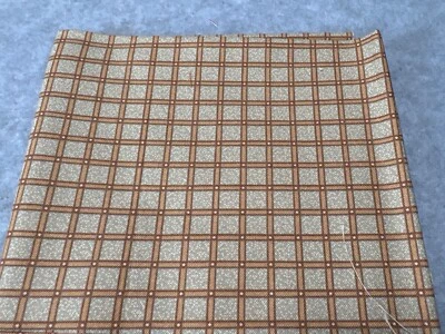 Brackman For Moda Cotton Fat Quarter 18x22 Plaid Sorghum Taffy Fabric P7024 Quil - Image 1 of 4