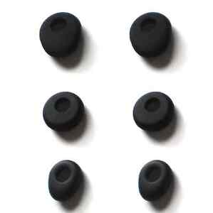 6pcs. S/M/L Black Earbuds for Motorola H12, H15, H690, H270, H780, Hk100, HX520 