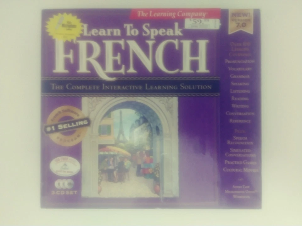 The Learning Company Learn to Speak French 7.0 3 Discs w Microphone - Image 1 of 4