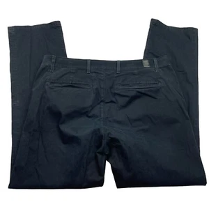 AG Adriano Goldschmied Pants Mens 36 x 33 Black Lux Khaki Chino Tailored - Picture 1 of 11