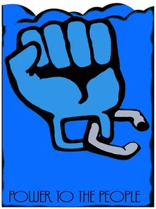 1668.Decorative Poster.Home room interior design wall art.Power 2 People.Blue - Picture 1 of 1