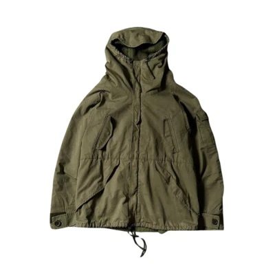 Men's Vintage 00s Dolce & Gabbana Khaki Ninja Military Parka Jacket Size 44(S) - Image 1 of 4
