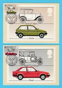 PHQ 63 - OFICINA DE CORREOS BRITÁNICA F.D.I. - JUEGO DE 4 COCHES BRITÁNICOS - 1982 - Imagen 1 de 4