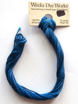 Weeks Dye Works 10 Yards Hand Over-Dyed Cotton Pearl #5 - 1307 AMERICANA - Image 1 of 3