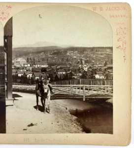 Stereoview Photo Leadville From Capitol Hill Colorado By W H Jackson - Picture 1 of 6
