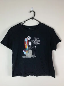 Nightmare Before Christmas T-Shirt Womens XL Black Graphic Regular Fit Casual - Picture 1 of 16