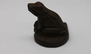 Vintage Gusseisen Frosch Kröte Türstopper Keil Buchstütze - 2,75" T  - Bild 1 von 8