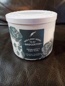 Bath & Body Works Bridgerton Penelope's First Kiss 3 Wick Candle Decorative Lid - Picture 1 of 3