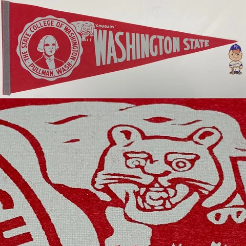 1960’s Washington St State Cougars University Pennant 11.5x29.5 College Cover
