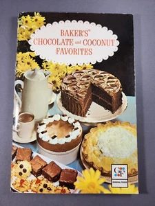 Libro de cocina vintage Baker’s Chocolate & Coconut Favorites General Foods libro de bolsillo - Imagen 1 de 3