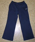 Nike Team Fit Dry Girls Boys S Small Navy Blue Warm-up Pants Ankle snaps 28 -32W