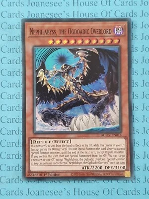 Nephilabyss, the Ogdoadic Overlord AGOV-EN016 Super Rare Yu-Gi-Oh Card 1st New - Image 1 of 3