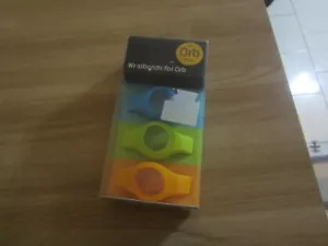 Fitbug ORB Wristbands 3-pack Blue Green Orange - Picture 1 of 2