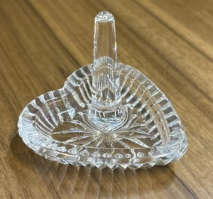Waterford Crystal Heart Shaped Ring Holder 3  X 3”. Hand-cut Crystal - Picture 1 of 4