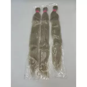 Professional Pre Stretched Braiding Hair Extensions Silver 3 PACK - Picture 1 of 4