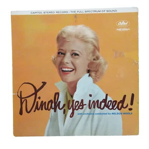 LP-Dinah Shore-Dinah Yes Indeed! (1959) Capitol ST1247 Full Spectrum Sound VG+ - Picture 1 of 10