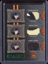 2010-11 Crown Royale Royal Lineage Materials Patches Malkin/Staal/Crosby 23/25