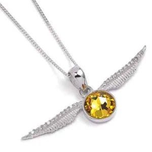 Harry Potter Golden Snitch Sterling Silver Necklace with Swarovski Crystal - Picture 1 of 4