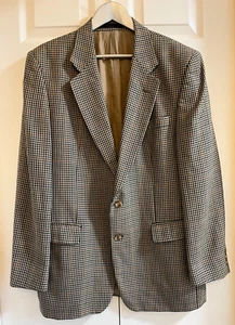 Blazer Simpson Piccadilly para hombre puro nuevo a cuadros de lana 42"R - Imagen 1 de 4
