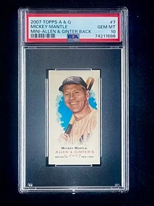 2007 Topps A & G Mickey Mantle Mini Allen & Ginter Back #7 MLB PSA 10