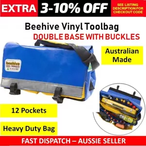 Beehive Double Base Heavy Duty Vinyl Toolbag Tradesman Electrician Handyman - Picture 1 of 9