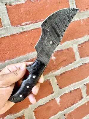 Cuchillo Full Tang Hecho a Mano Acero Damasco Caza Skinning Tracker Hoja Fija 100 Foto 1 de 4
