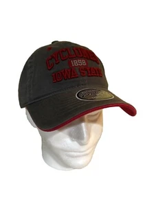 Iowa State Cyclones Gray Red Stitched Zephyr Adjustable Hat Cap New - Picture 1 of 6