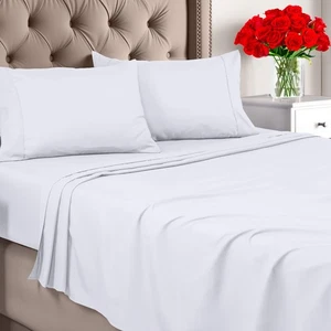 Full Sheet Set - Brushed Microfiber - Soft Bed Sheets for Full Size Bed - Inc... - Picture 1 of 5