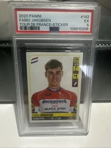 AUFKLEBER PANINI FABIO JAKOBSEN ROOKIE # 142 TOUR DE FRANCE 2020 PSA - Bild 1 von 2