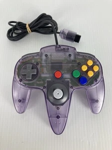 Genuine Clear Atomic Purple Nintendo 64 N64 Controller 9/10 Joystick Free Post - Picture 1 of 6