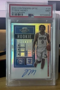 Biglietto 2020-21 Optic Contenders Tyrese Maxey Rookie Auto Silver Holo SP RC #120 - Foto 1 di 4