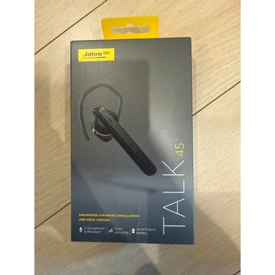 Jabra Talk 45 Bluetooth Headset HD Voice Noise Cancellation Hands-Free Black F/S - Image 1 of 3