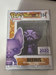 Funko Pop! Vinyl Dragon Ball Beerus (lila chrom) #514 Funimation mit Protektor  - Bild 1 von 6