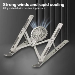 Laptop Cooler Stand Foldable Stand Tablet Laptop Desktop Bracket With Fans _cu - Photo 1/16