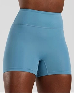Women's Best Essential Shorts Basalt  Size Medium Light Blue NWT - Picture 1 of 12