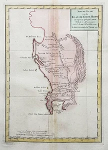Caope of Good Hope Südafrika South Africa Afrique du Sud Karte carte Tirion 1763 - Bild 1 von 1