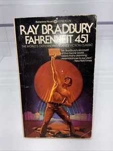 Fahrenheit 451 Ray Bradbury Vtg Paperback 10th Printing Ballantine 1973 Rare - Picture 1 of 11