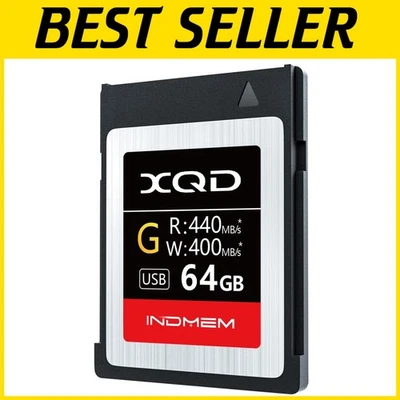 Durable Temperature-Proof 64GB XQD Flash Memory Card | 440MB/s Read Speed - Image 1 of 4