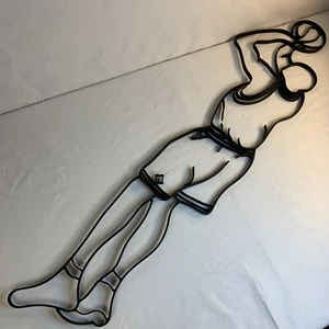 Large Wrought Iron Basketball Player Wall Hanging Art Sculpture Decor 43.5” Tall - Picture 1 of 11