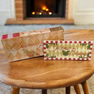 Christmas Blessings Plaque Great American Ceramic New in Box - Bild 1 von 3