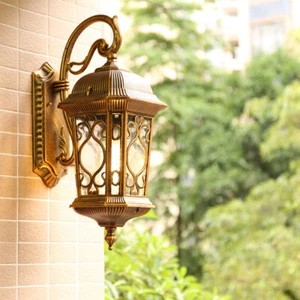 Outdoor Wall Light Brown Wall Sconce Home Large Wall Lamps Walkway Wall Lighting - Picture 1 of 10