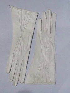 Gloves Bacmo USA Women's Leather Off White, Size 6 - Picture 1 of 3